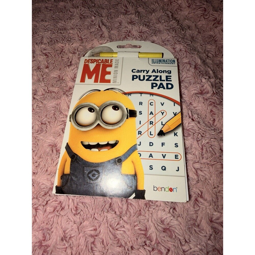 Universal Minions Despicable Me Carry Along Activity Pad w/Pencil Travel Games
